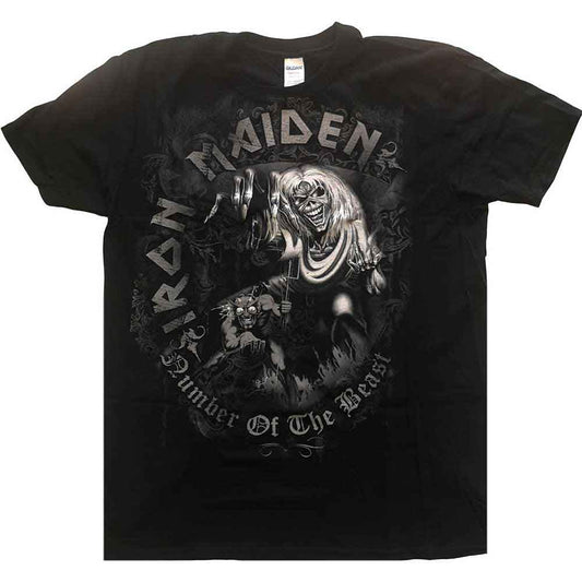 Black Iron Maiden “Number of the Beast” t-shirt, front view.