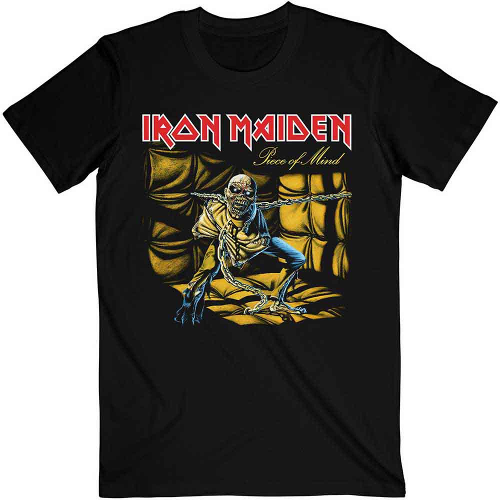 Black Iron Maiden t-shirt with album art featuring a skeletal figure.