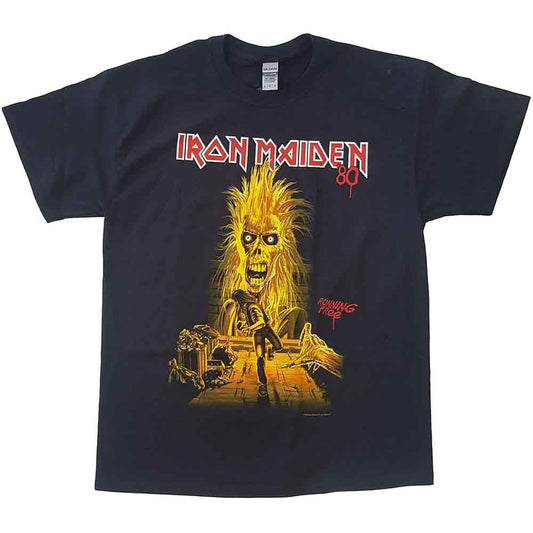 Man wearing a black Iron Maiden t-shirt with album artwork.