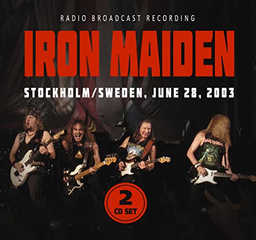 Iron Maiden live concert album cover featuring the band performing onstage.