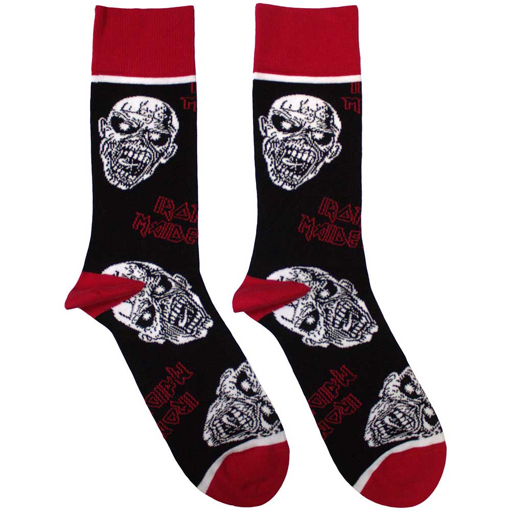 Ankle socks featuring Iron Maiden’s Eddie skull design, size UK 7-11.