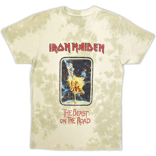 Black Iron Maiden t-shirt featuring “Beast On The Road” tour artwork, size large.