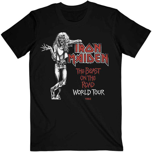 Black Iron Maiden tour t-shirt, “Beast Over Hammersmith ‘82” design, size X-Large.