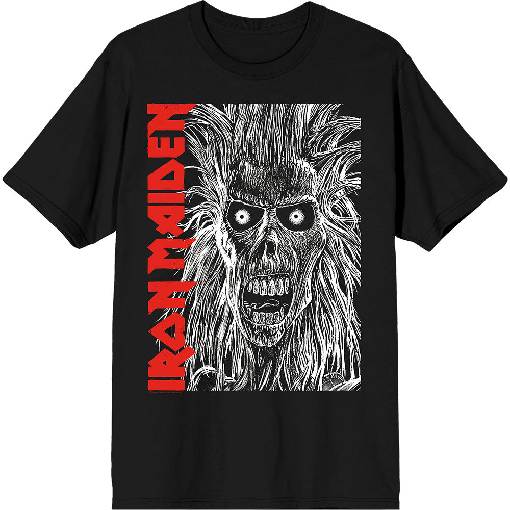 Black t-shirt with Iron Maiden's red "face" logo, size XX-Large.