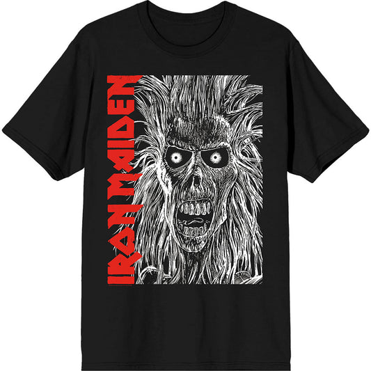 Black t-shirt with Iron Maiden's red "face" logo, size XX-Large.