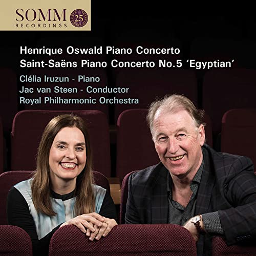 CD cover featuring pianist Clélia Iruzun and conductor Jac van Steen.
