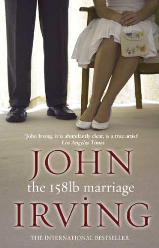 Book cover featuring legs and torsos of people, with large red text: “John Irving”.