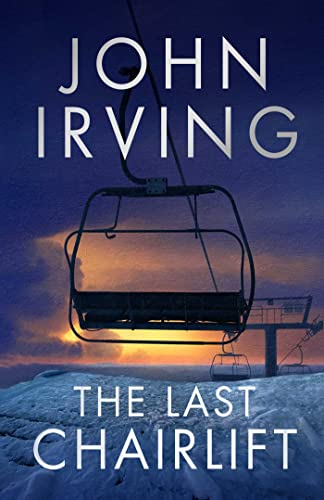 Book cover showing a ski chairlift over a snowy mountain at sunset.