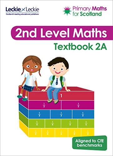 Textbook 2A cover: children sitting on colorful blocks with fractions.