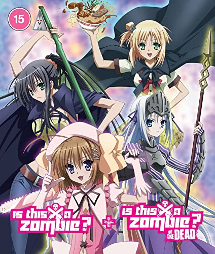 Anime cover featuring four young women with weapons and a bowl of rice.