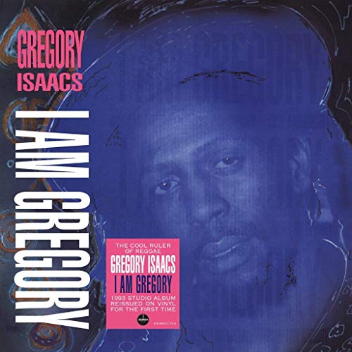 Gregory Isaacs album cover, “I Am Gregory”, blue tones, portrait.