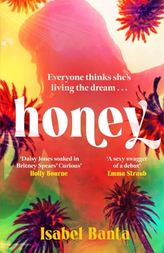 Book cover: "honey" with blurred figure, flowers, and vibrant red-yellow gradient.