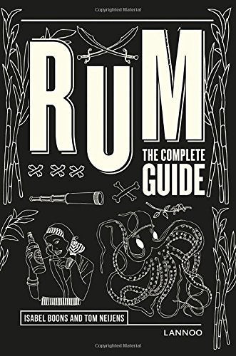 Book cover for "Rum: The Complete Guide" with illustrated pirate imagery.