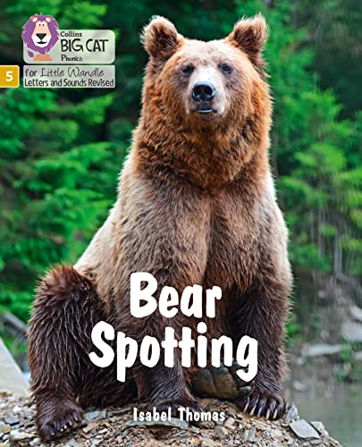 Book cover featuring a large brown bear, title “Bear Spotting”.