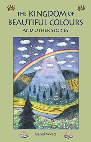 Book cover depicting a colourful landscape with a rainbow and mountain.