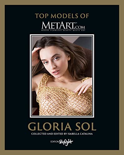 Woman with long brown hair in gold top on black book cover with gold trim.