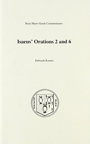 Book cover: "Isaeus' Orations 2 and 6" with a circular emblem.
