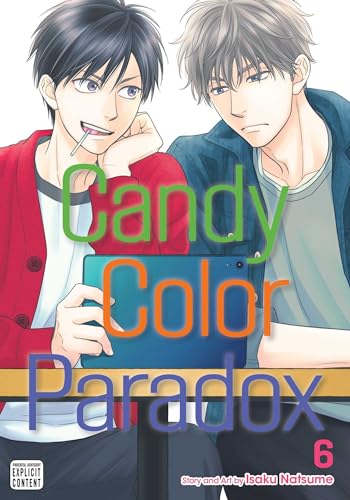 Manga cover featuring two young men and colorful text: "Candy Color Paradox, Vol. 6".