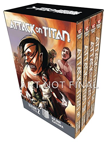 Attack on Titan Season 2 manga box set with character art.