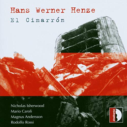 A CD cover with a black and red abstract image and text.