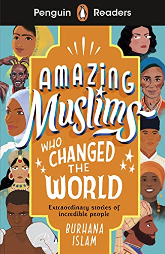 Book cover: "Amazing Muslims Who Changed the World" with diverse portraits.