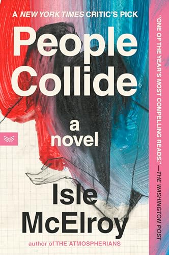 Book cover for “People Collide” by Isle McElroy, featuring abstract figures.