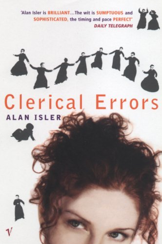 Book cover: "Clerical Errors" by Alan Isler, with silhouetted figures.