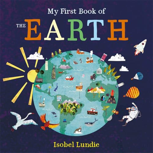 Children’s book cover depicting a colorful illustrated Earth with diverse life.