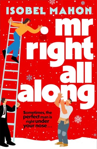 Red book cover with illustrated figures on a ladder and snowy accents.