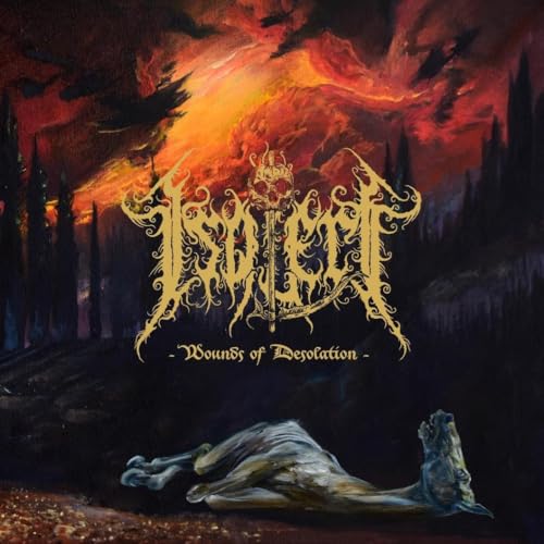 CD cover: dark fantasy landscape with skull, text, and fallen figure.