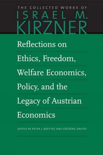 Book cover: "Reflections on Ethics..." by Israel M. Kirzner, green background.