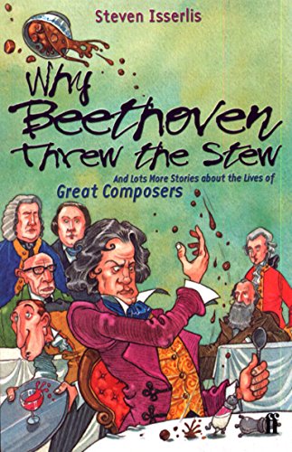 Book cover: cartoon illustration of Beethoven throwing stew at diners.