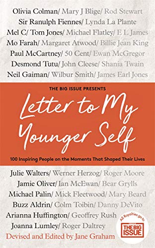 Book cover: “Letter to My Younger Self” with names of contributors.
