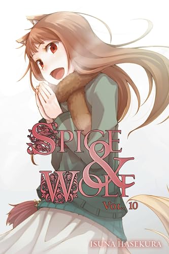 Cover of “Spice and Wolf” volume 10 featuring a woman with wolf ears.