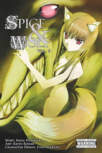 Spice and Wolf volume 6 manga cover featuring a wolf-eared woman.