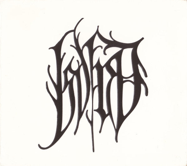 Black, ornate band logo "Isvind" on a white background.