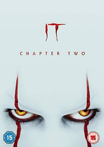 It Chapter Two" DVD cover with intense yellow eyes and red tears.