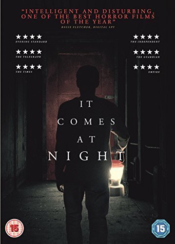 It Comes At Night" DVD cover with a silhouetted figure and doorway.