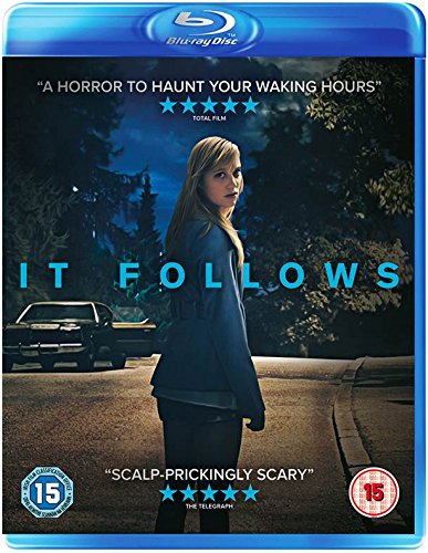 It Follows" Blu-ray cover featuring a woman standing on a quiet street.