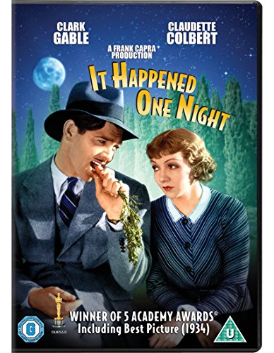 DVD cover for It Happened One Night featuring Clark Gable and Claudette Colbert.