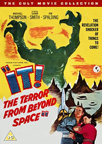 DVD cover for "It! The Terror From Beyond Space" featuring a monster and people.