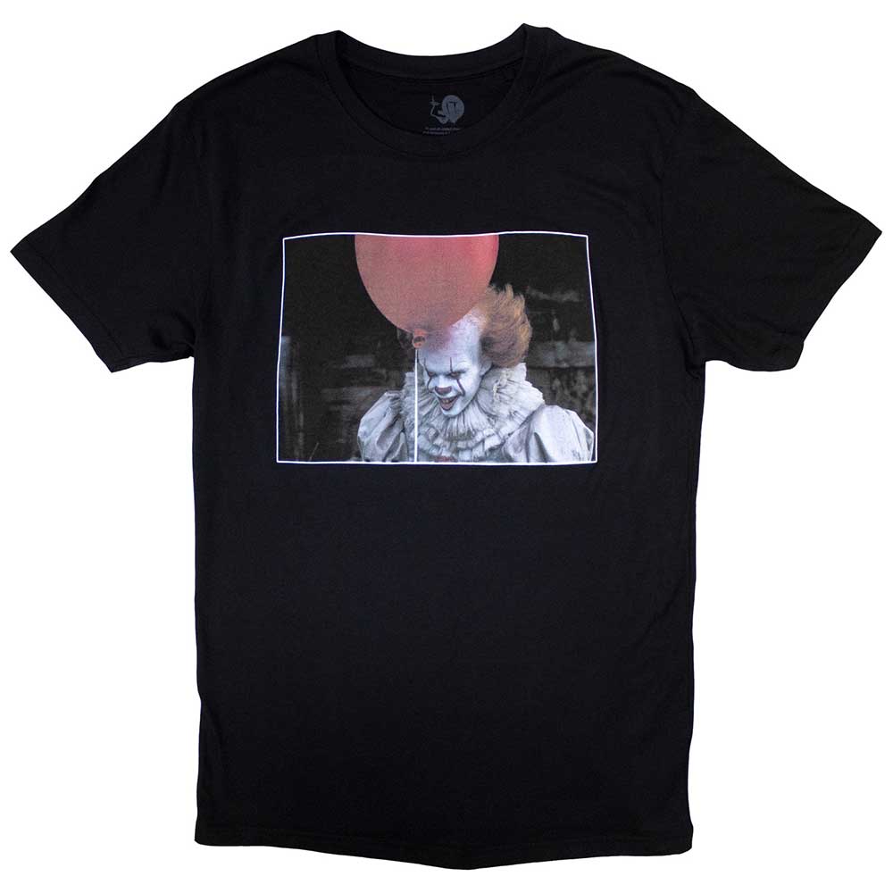 Small, unisex t-shirt with a colorful balloon print.