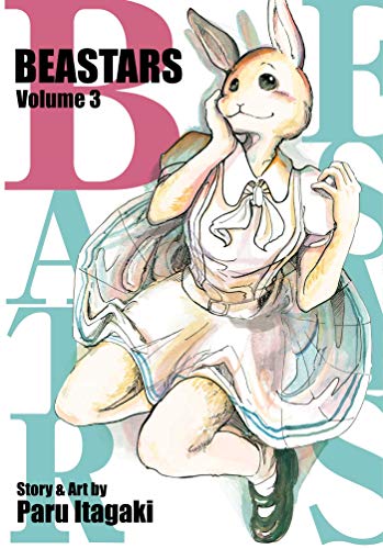 Manga cover featuring an anthropomorphic rabbit character in a white dress against large text.