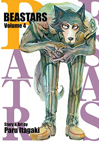 The cover of Beastars Volume 4 features a gray wolf character wearing striped pants.