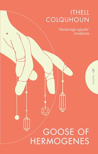 Book cover with a hand dangling geometric charms against a solid coral background.