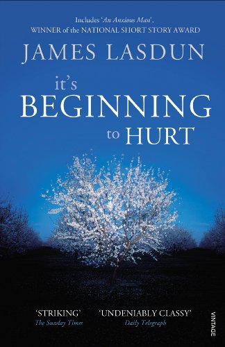 Book cover with white text and a blossoming tree against a blue sky.