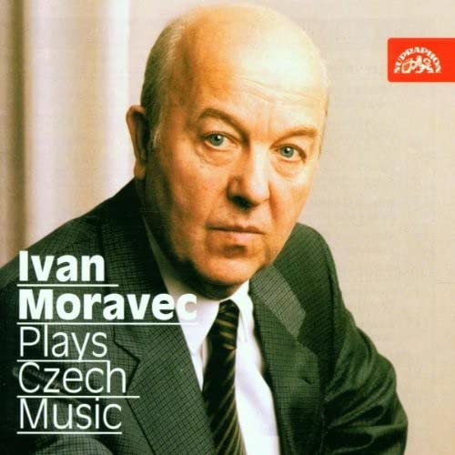 Portrait of pianist Ivan Moravec on a CD cover.