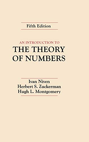 Book cover: "An Introduction to the Theory of Numbers," fifth edition.