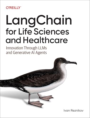 Book cover with “LangChain” title and a bird illustration.