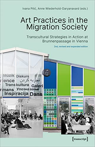 Book cover featuring a modern building with diverse people inside.